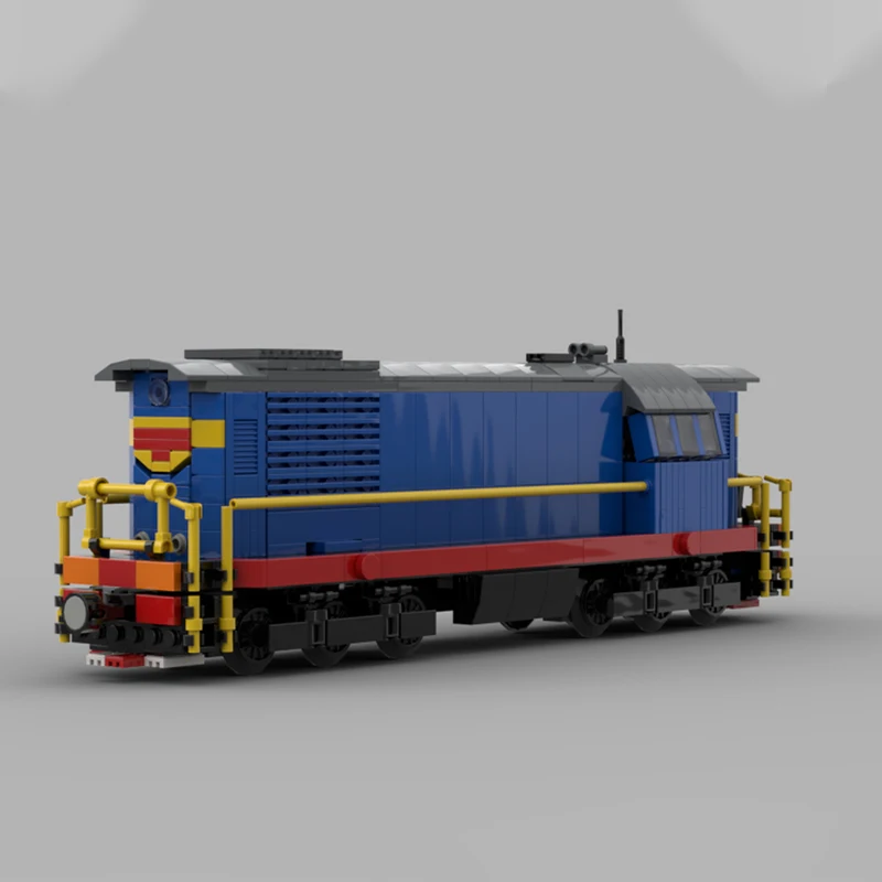 

750 шт. MOC ChME3 дизельный локомотив синего цвета, строительные блоки, рождественский подарок, инженерный проект «сделай сам», идеально подходит для молодых внутренних мероприятий