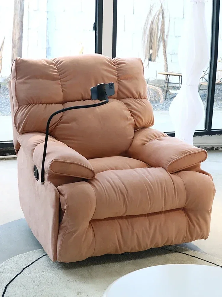 Living Room Electric Single Cloud Chair Reclining Sleeping Fabric Rocking Chair