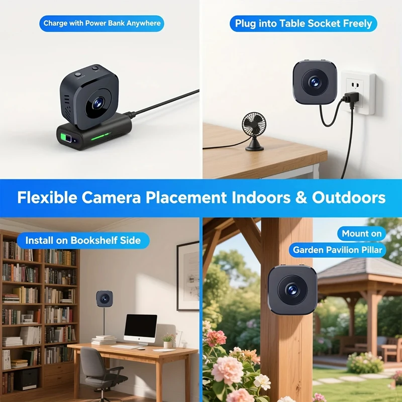 Lenovo 4K Full HD WLAN Smart-Kamera Mini Sicherheitsüberwachungskamera Zwei-Wege-Audio Bewegungserkennung Infrarot-Nachtsicht-Kamera – Bild 4