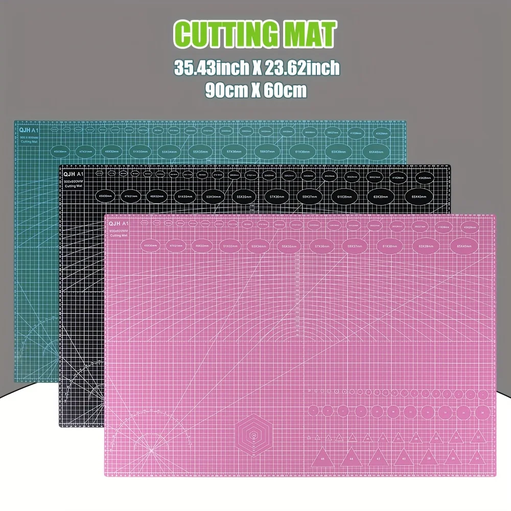 1Pcs A1 PVC Cutting Mat Board Grid Line Cutting Board DIY Process Mat Multi-color Double-sided Cutting Pad Sewing Cutting Pad