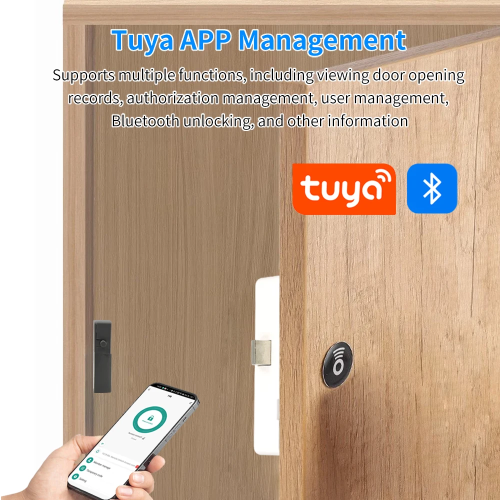

Hidden Electronic Drawer Lock Tuya App Keyless Invisible Cabinet Lock Privacy File Storage Wardrobe Locker Wireless Smart