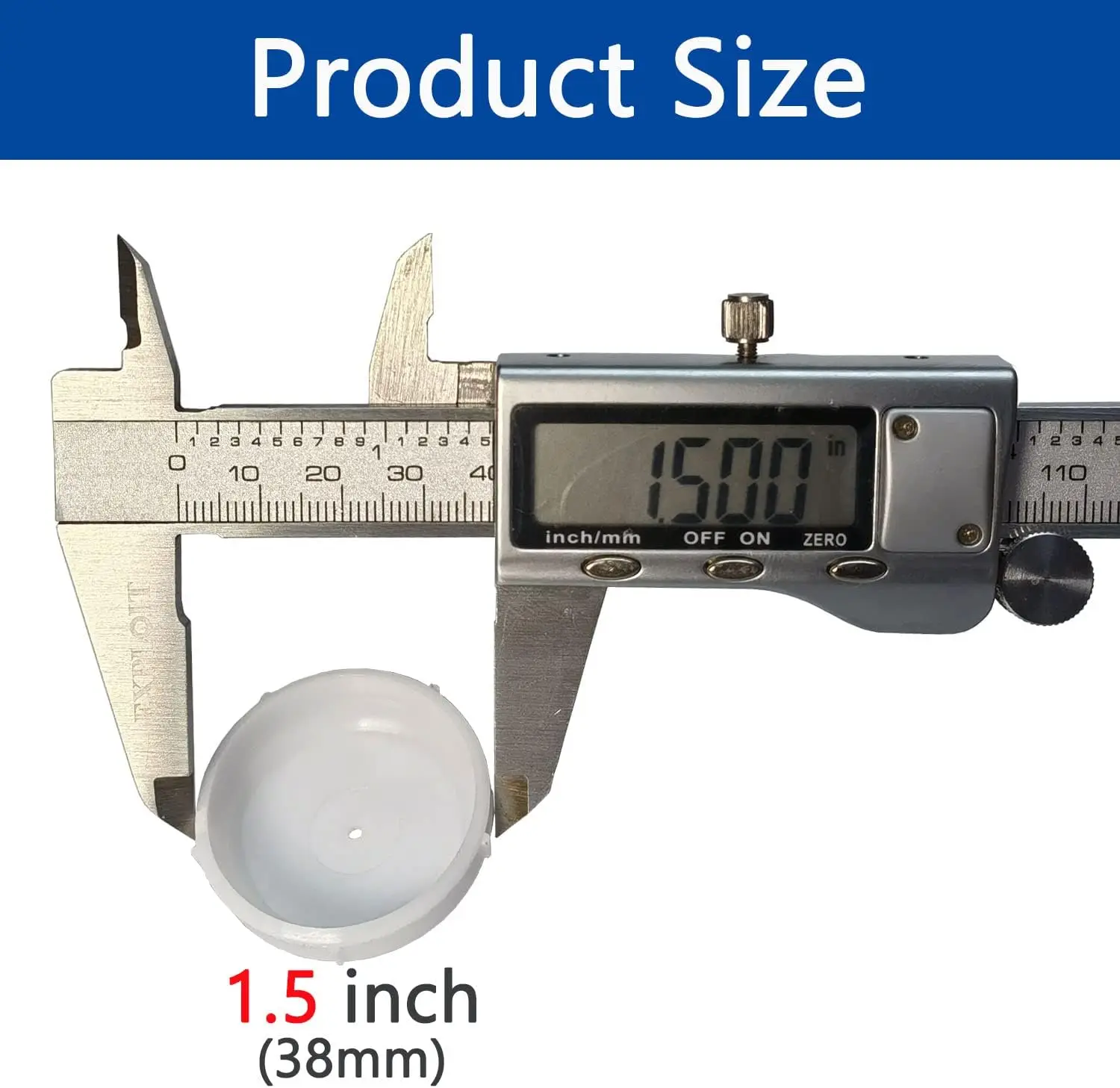 100-pack 1,5" smeedijzeren terrasmeubilair glijders buiten stoelpoot vloerbeschermers-wit...