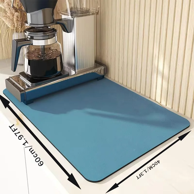 VIKAMA Kitchen Tableware Diatomaceous Earth Seepage Drainage Mat Heat Insulation Mat Home Countertops Easy to Dry Placemats