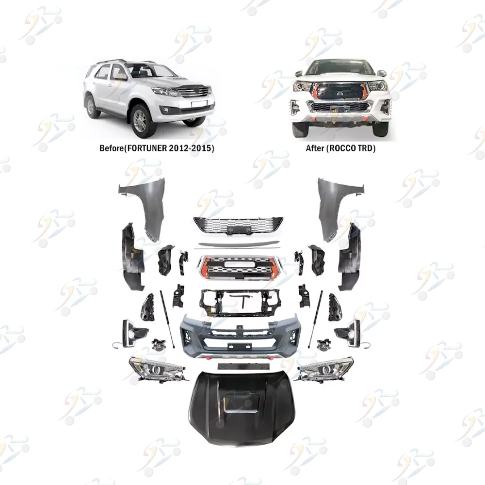 SIRU Made in china conversion kit facelift for toyotas fortuner upgrade to rocco