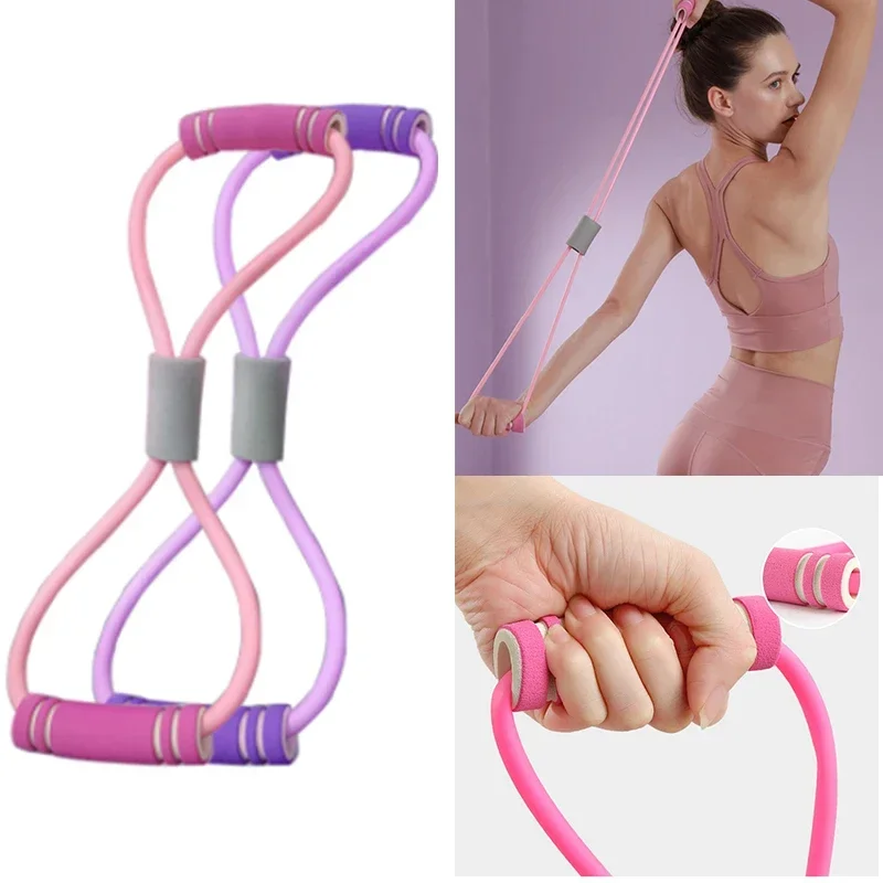 Yoga Eight-figure Stretcher Chest Enlargement Fitness Ring Eight-figure Tension Rope Body-shaping Fitness Equipment for Girls