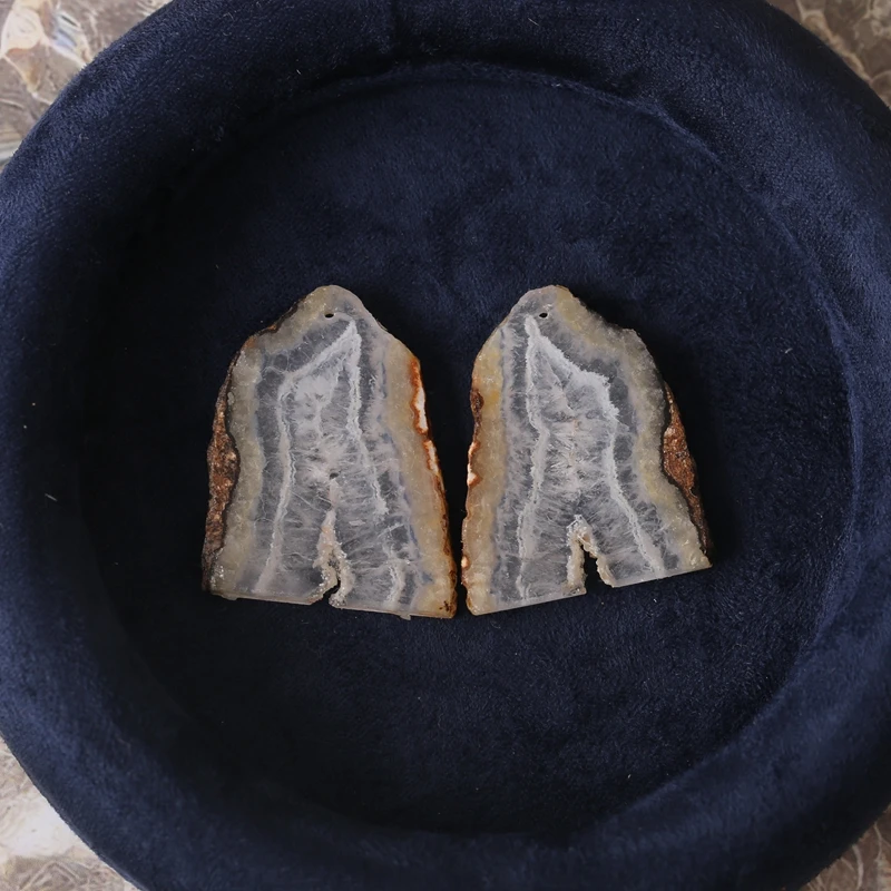 

Natural Stone Agate Nugget Handmade Earrings Bead Accessories for Women Jewelry 33x27x3mm 11.6g