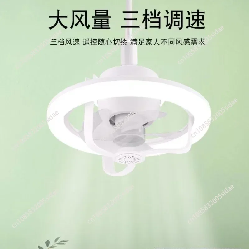 48/60W Ceiling Fan with Lighting Lamp E27 Converter Base with Remote Control for Bedroom Living Home Silent 3 Speeds 360 °