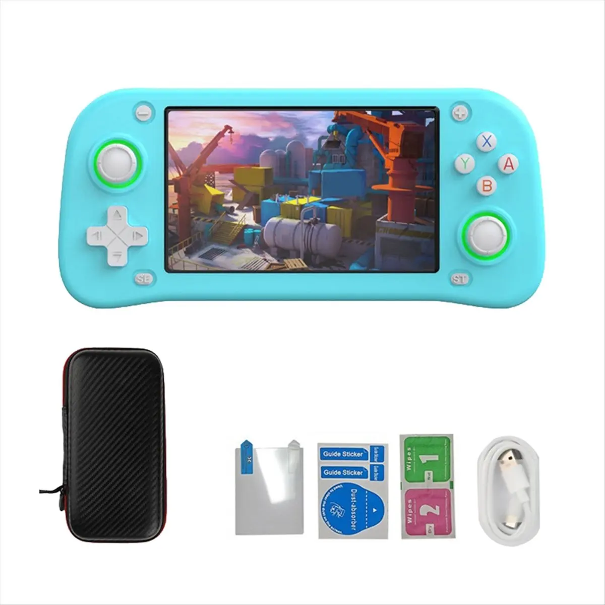 ♬◤Popular Style  ◥XF43 Retro Handheld Game Console 4.3in IPS Screen Open Source Linux Game Player RK3128 Chip Pocket Video Playe