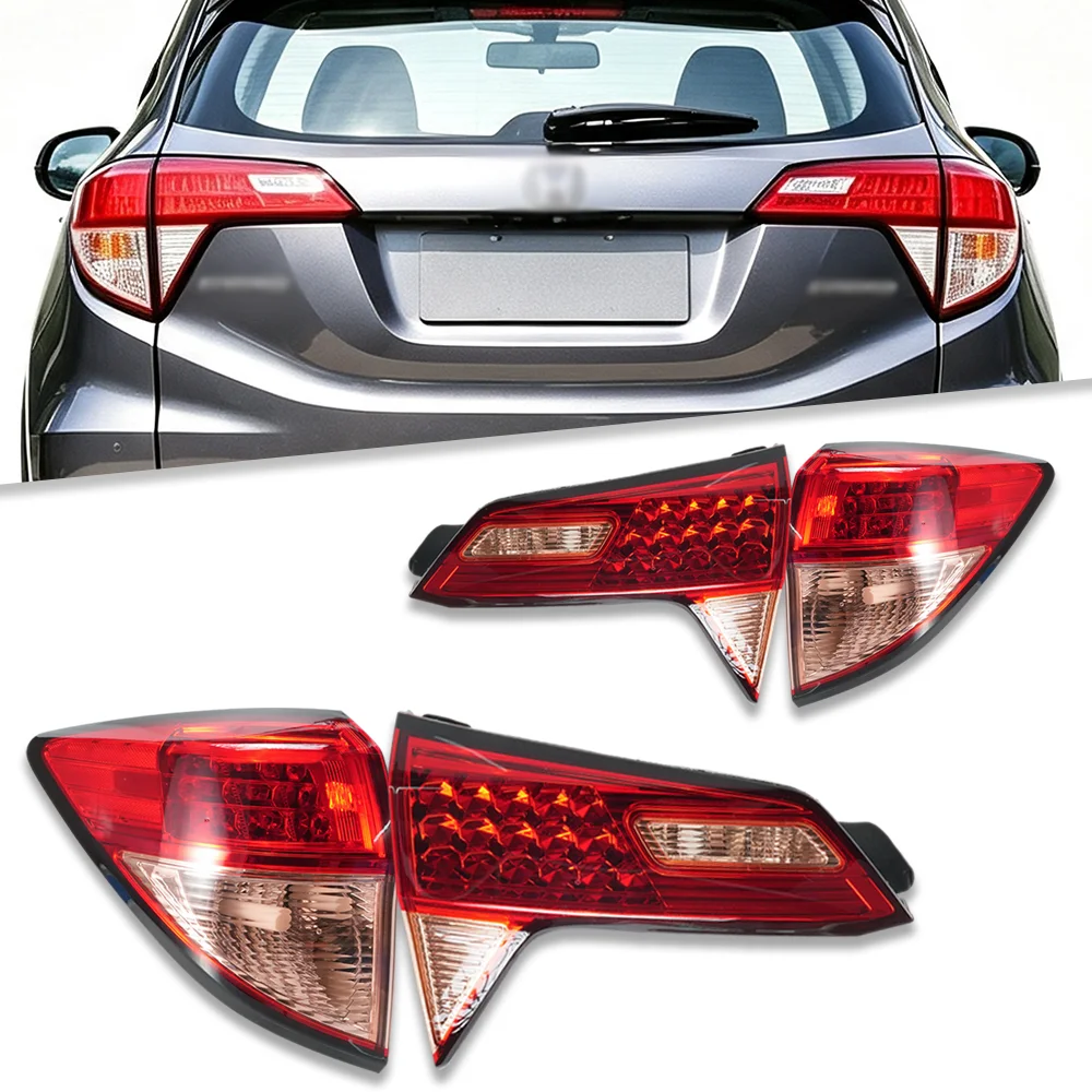 Tail Lights for Honda HR-V 2014-2019 Rear Tail Lamp Set Inner & Outer Driver Passenger Side Brake Stop Light Assembly