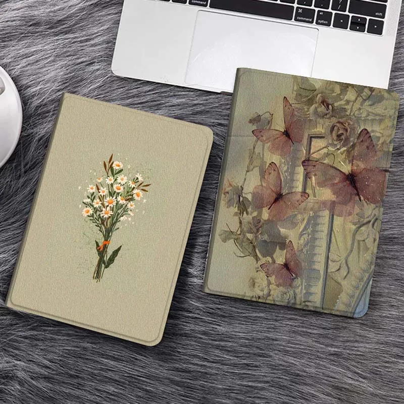 

White Flower Bouquet Art Gift Tablet Case For Samsung Galaxy Tab S7 S8 S9 S10 FE Lite