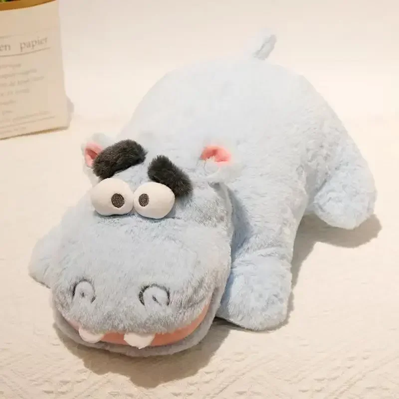 40cm Hippo Plush Toy, Hugging Hippo Pillow, Giftable Adorable Desk Decor Plush Toys Unique Hippo Stuffed Animals for Kids