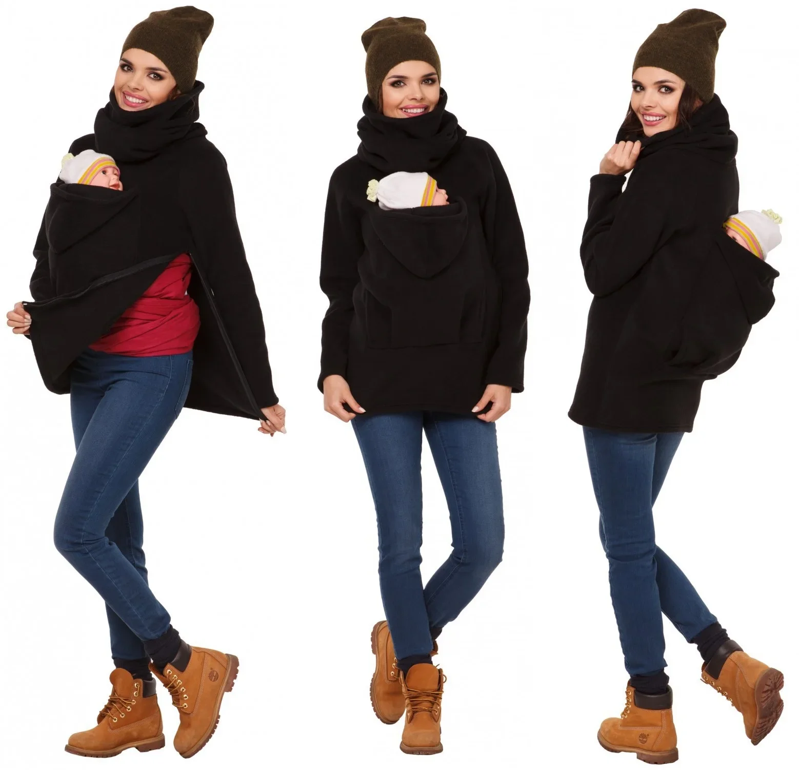 Autumn Winter Kangaroo Coat Maternity Clothing Pregnancy Sweater Premama Baby Carrier For 0-12 Months Pregnant Hoodies and Baby