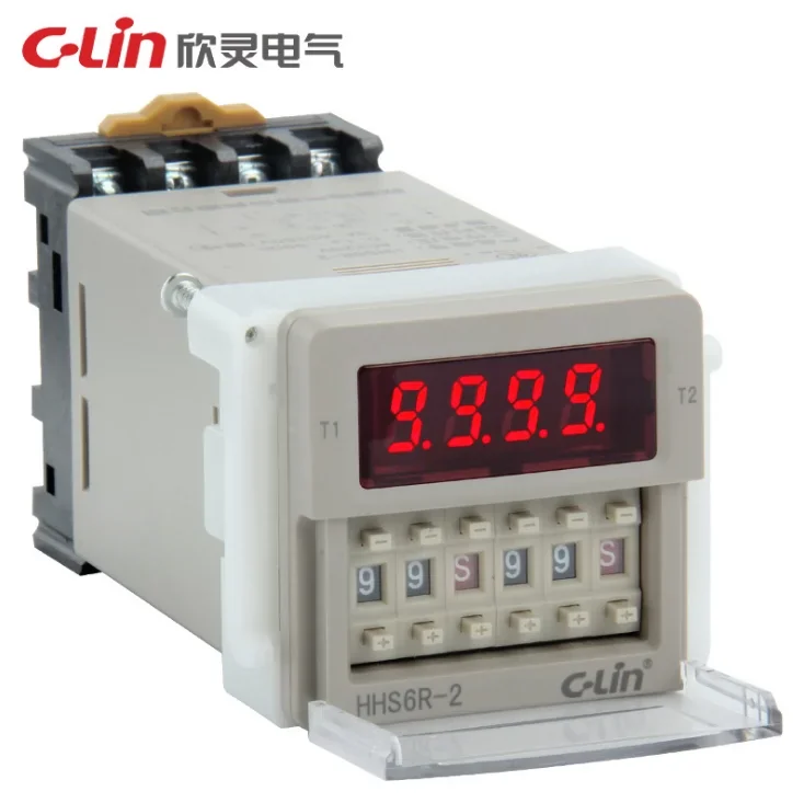 New and Original C-Lin HHS6R HHS6R-2 AC380V AC220V DC24V Digital Display Double Delay Cycle Time Relay