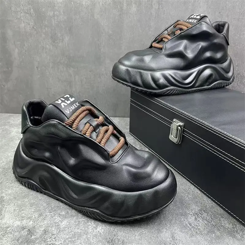 

2024 Mens Spring And Summer New Ins Trend Mens Shoes Internet Celebrity Height Increasing Shoes Casual Fashion Sudent