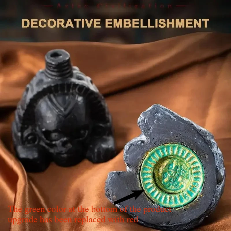 ازتيك الموت صافرة Spokys ازتيك مخيف الموت صافرة شبح الحرب صافرة الجمجمة رئيس لعبة حفلة الضوضاء الدعامة الراتنج لعبة الهالوين هدية