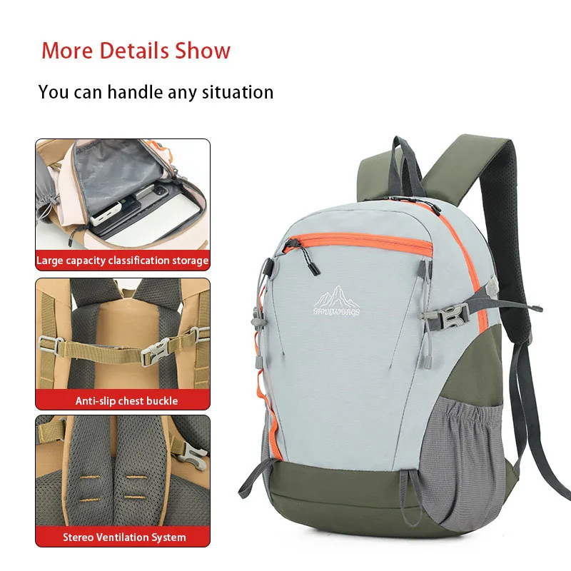 حقائب سفر خفيفة الوزن، وحقائب ظهر لكل من الرجال والنساء، وحقائب المشي لمسافات طويلة وتسلق الجبال، وحقائب مدرسية للطلاب