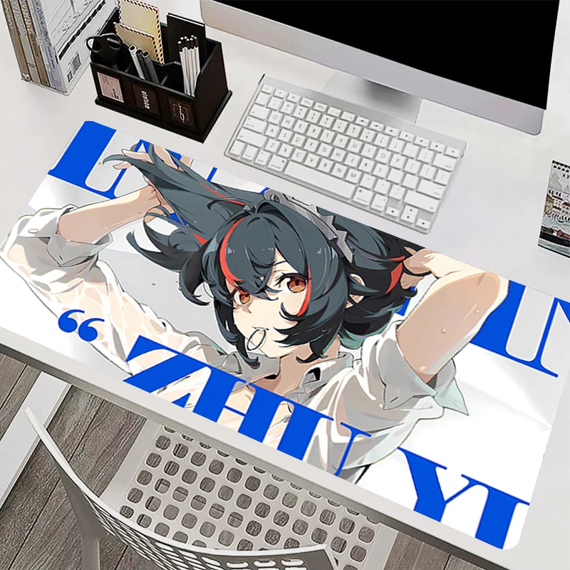Oversized Mouse pad Gamer Essential Computer Desk Mat Gaming Keyboard pad Lockedge Z-zenless Zone Zero Zhu Yuan kawaii Mousepad