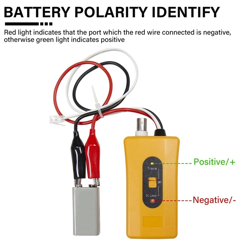 جهاز اختبار دائرة مولد النغمة لتتبع الأسلاك F-3C للعثور وتتبع الأسلاك/الكابلات، تحديد القطبية، اختبار الاستمرارية