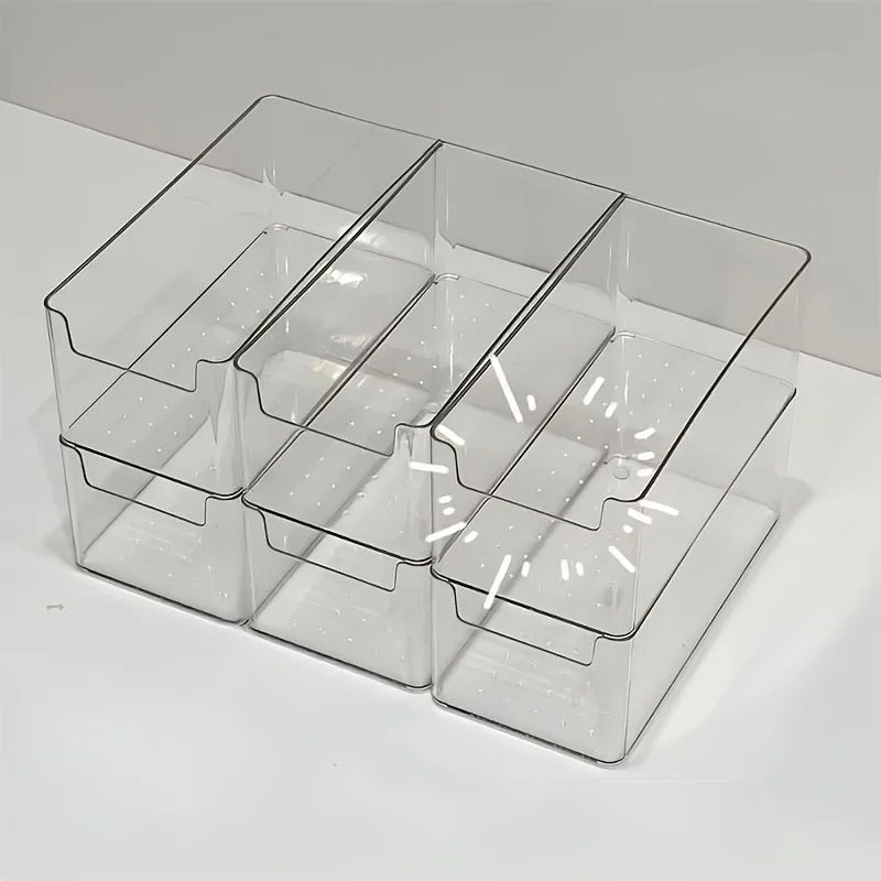 1 Set Transparent Plastic Storage Drawer Box Sturdy Organizer Case For Tableware Stationery Cosmetics Snacks Masks Bathroom Vani