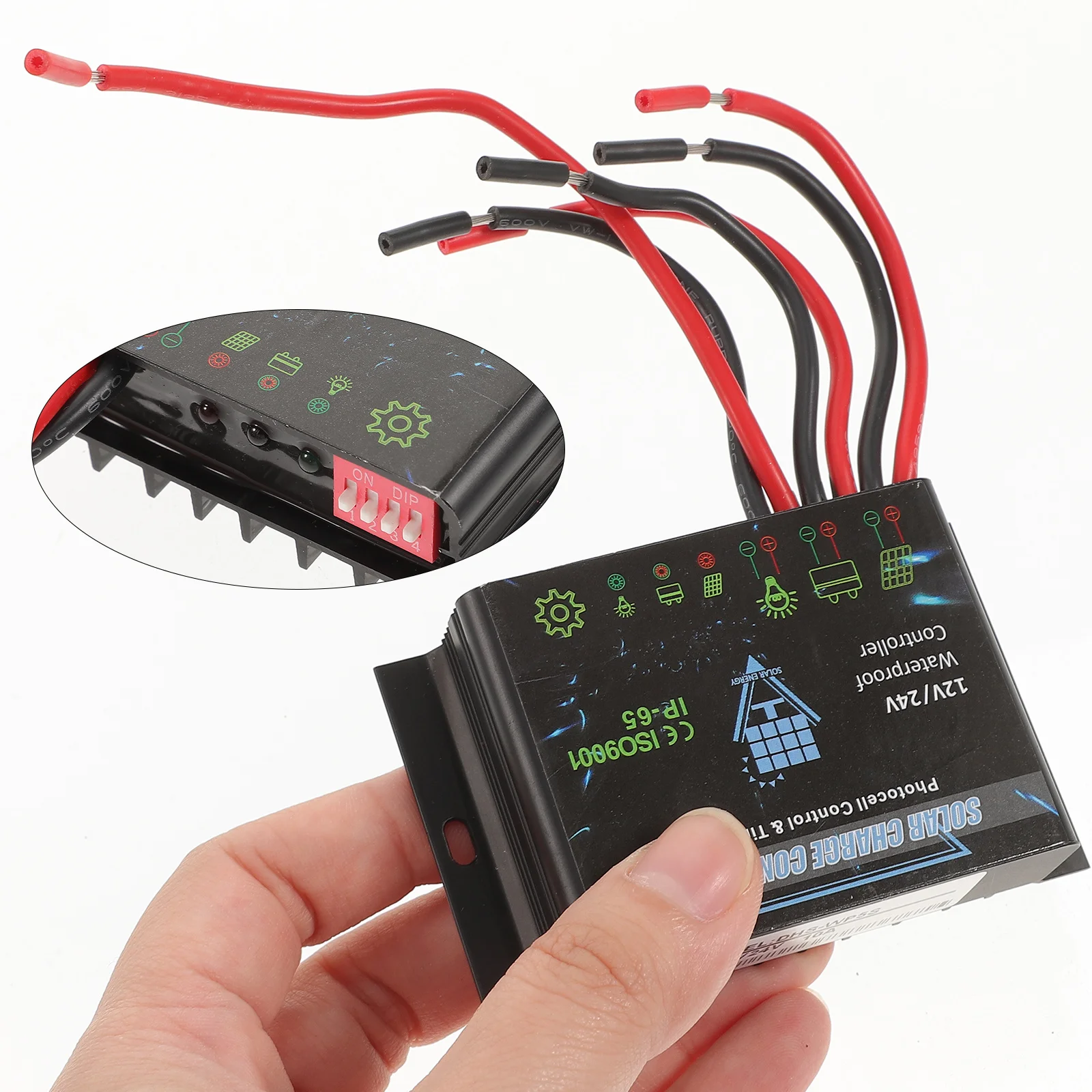 

12V 24V 10a Solar Charge Controller IP65 Waterproof Improved Charging Easy Installation Comprehensive Protection