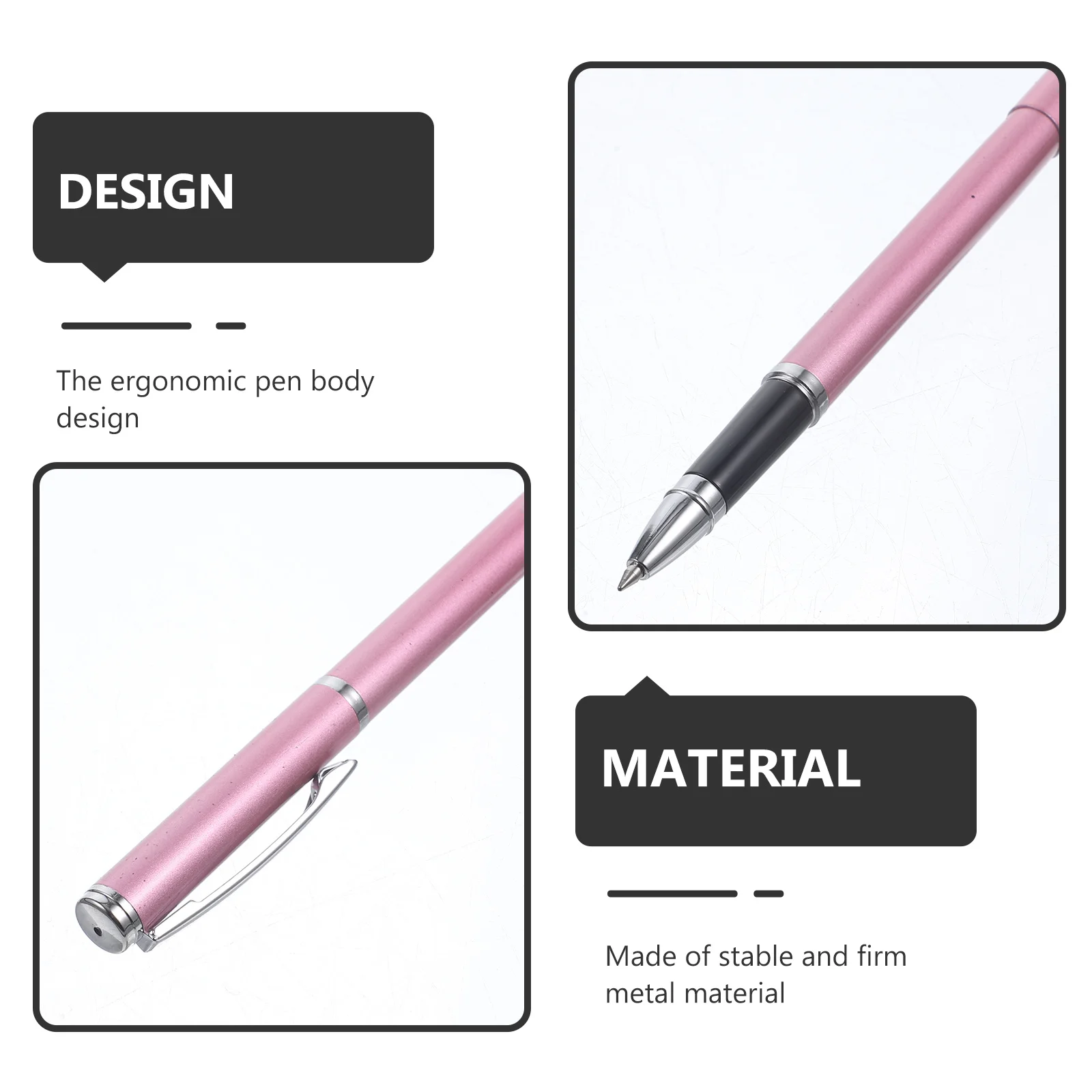 

Gift Pen Metal Business Pens Refillable Fine Tip Gel Ink Writing Instrument Portable Sign Pen With Lid Office Stationery Supply