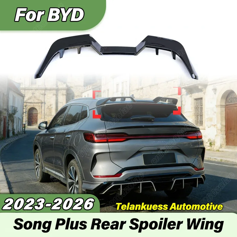 

For BYD Song Plus 2023 2024 2025 2026 Car DC Style Rear Trunk Rear Spoiler Sports Racing EV Mid Tail Wing Body Modification Kit