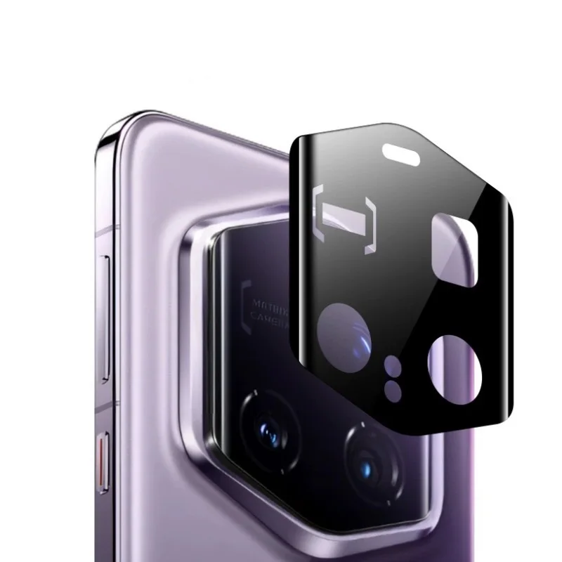 

for Honor Magic7 RSR Porsche Design Camera Lens Tempered Glass Lens Film Protector Integrate Glass Cap Black Coverage