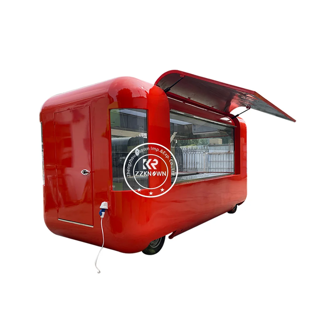 OEM Mobile Coffee Food Cart Ice Cream Kiosk DOT Concession Food Trailer Restaurant Food Truck With Full Kitchen for Sale