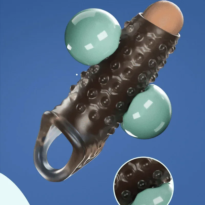 Reusable Delay Condom Penis Sleeve Extension Dildo Adult Anal Plug Sex Toys For No Vibrator For Men Women Couple Sex Products