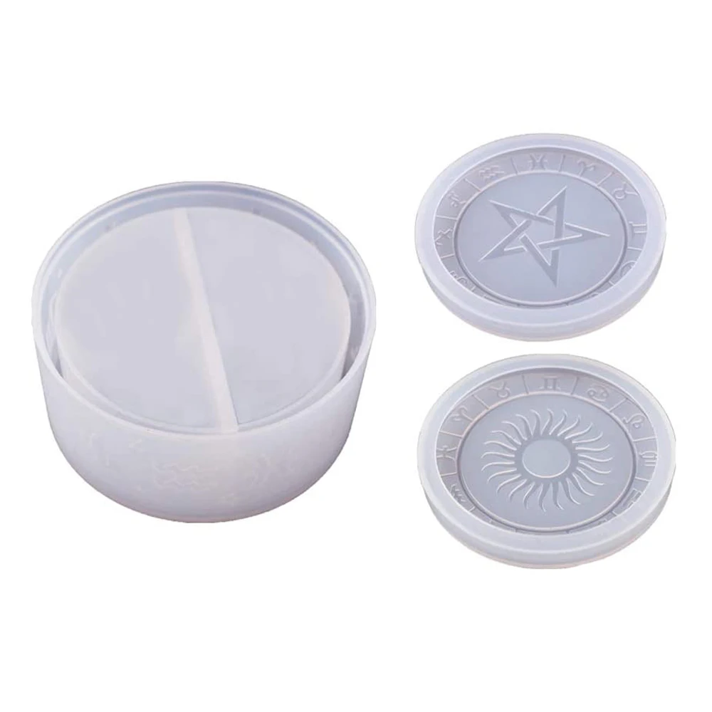 DIY Crystal Epoxy Resin Mold 12 Constellation Starry Sky Five-Pointed Star Storage Box Mirror Silicone Mold for Resin