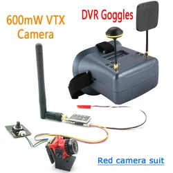 FPV Suit LS-008D 5.8G FPV Googles VR Glasses High Quality 40CH with DVR and 600mw VTX Lancher 2.1mm Lens CMOS 1200TVL fpv camera