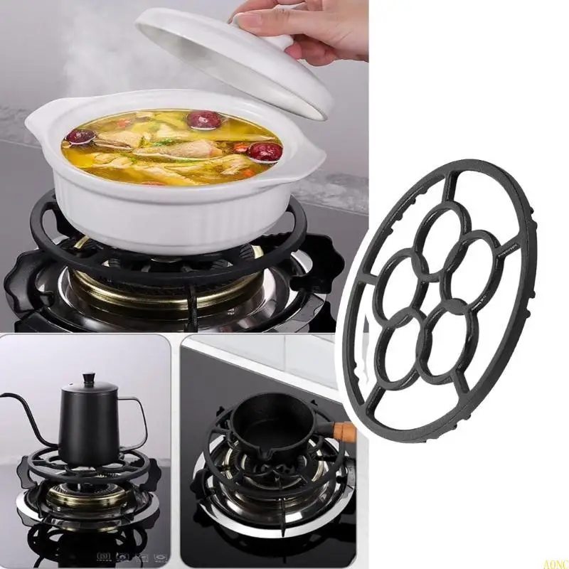 A0NC Iron Cook Top Top Rick 18.2 см. Газовая хоб wok стоять на скольжении горшки поддерживают поддержку Wok кольца Железная