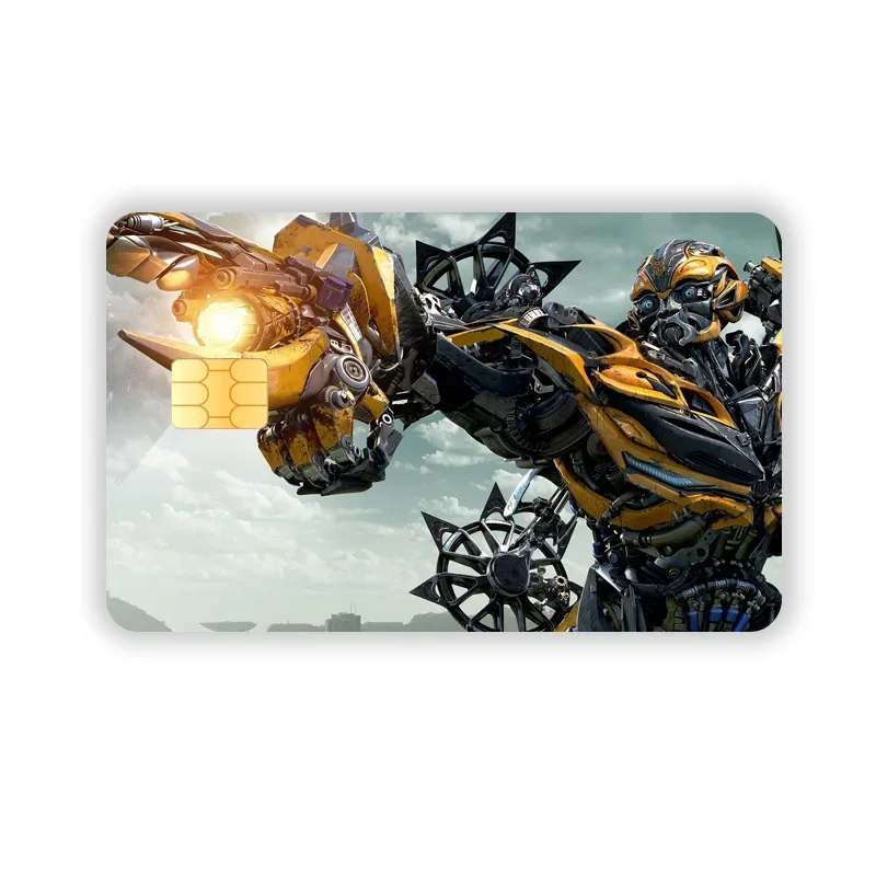 Kawaii Transformers Pvc Sticker Autobots Waterproof Anime Film Tape Skin for Credit Card Debit Card Sticker Decal Gifts