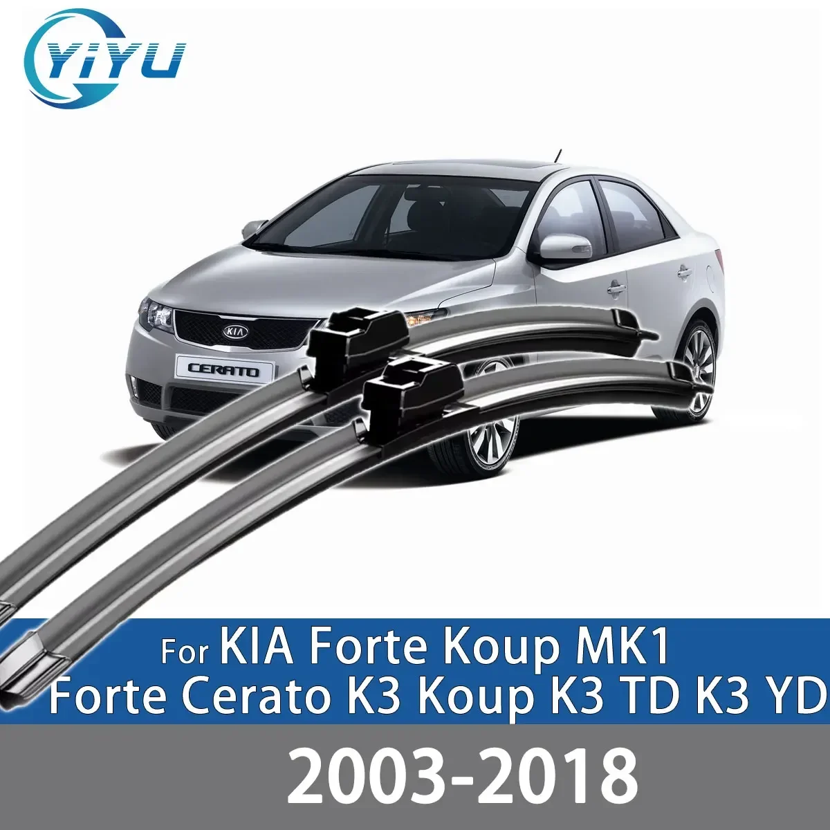 2PCS Car Front Wiper Blades For KIA Forte Koup MK1 Forte Cerato K3 Koup K3 TD K3 YD 2003-2018  Windshield Windscreen Accessories