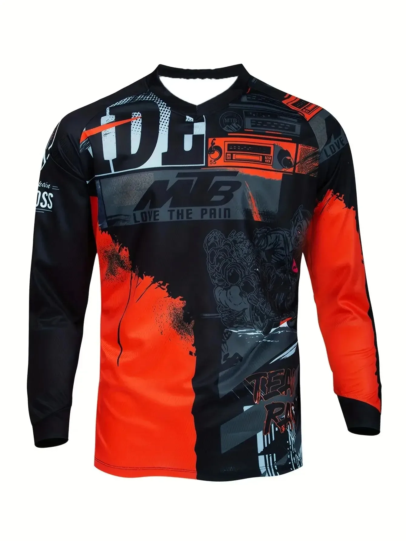 

Men's and women's racing long sleeved T-shirt Mtb jersey racing T-shirt printed T-shirt long sleeved mountain bike T-shirt