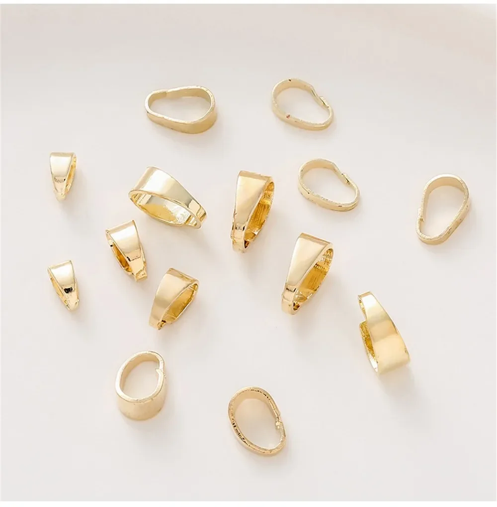 

14 Pack Gold Melon Seed Buckle, Pendant, Necklace DIY Handmade Pendant, Bracelet, Jewelry Accessories