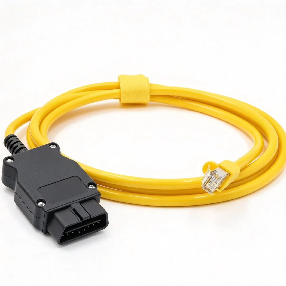 ENET Cable for BMW F Series Coding OBD2 to RJ45 Ethernet Interface Cable 2m Car Diagnostic Coding Tool for F Chassis Vehicles