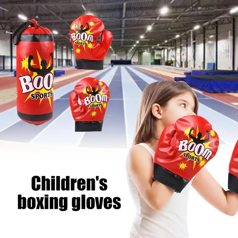 Kids Punching Bag Children\'s Boxing Sandbag And Boxing Gloves Sandbag Boxing Training Equipment For Kids Teens Practice Kicking