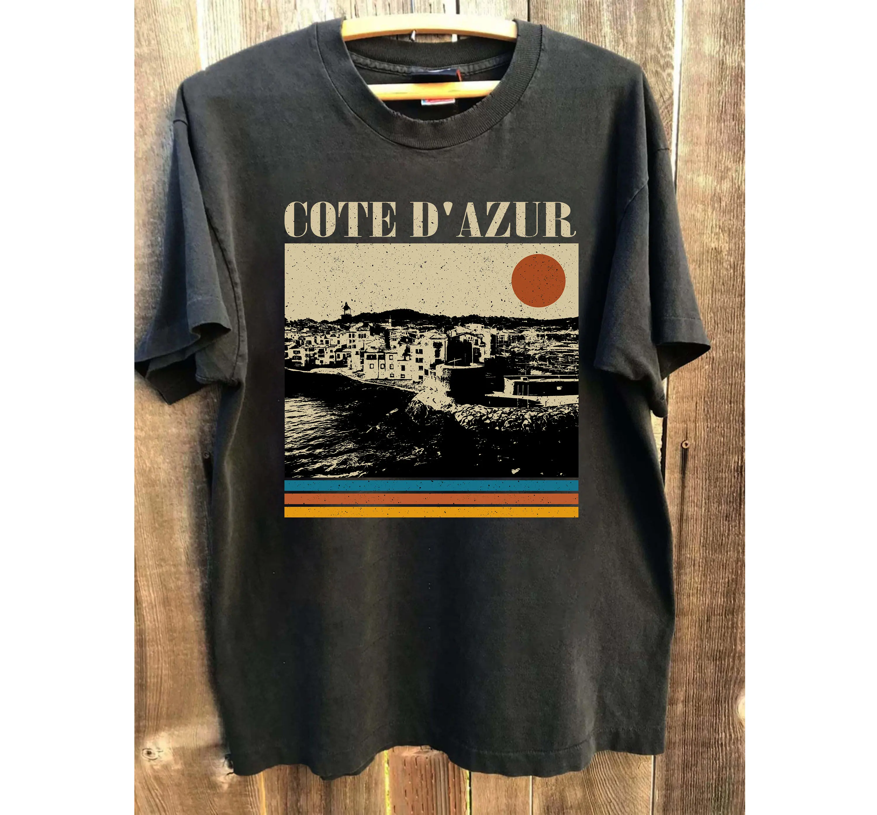 Cote D'azur T Shirt Retro Midcentury MinimalisT Travel For Him