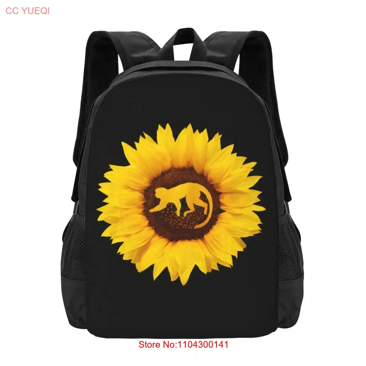 Baboon  For Women Men Monkey Animal Sunflower  Collaboration Backpack Large Capacity Cute Foldable  Clothes Backpacks