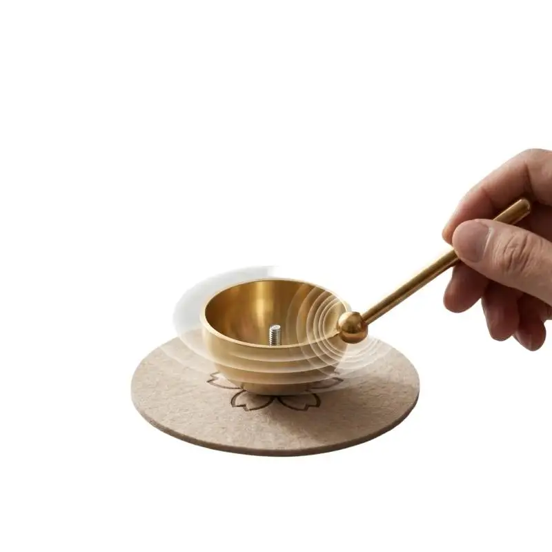 Tragbare Mini-Klangschale aus Messing, Kreatives Spirituelles Geschenk für Heimdekoration, Meditation, Entspannung und Stressabbau – Detail 6