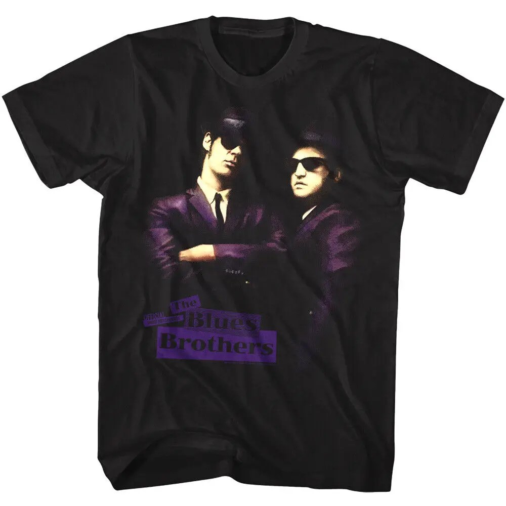 Blues Brothers Fade To Black Men'S T Shirt Jake Elwood Bros Faded Halftone