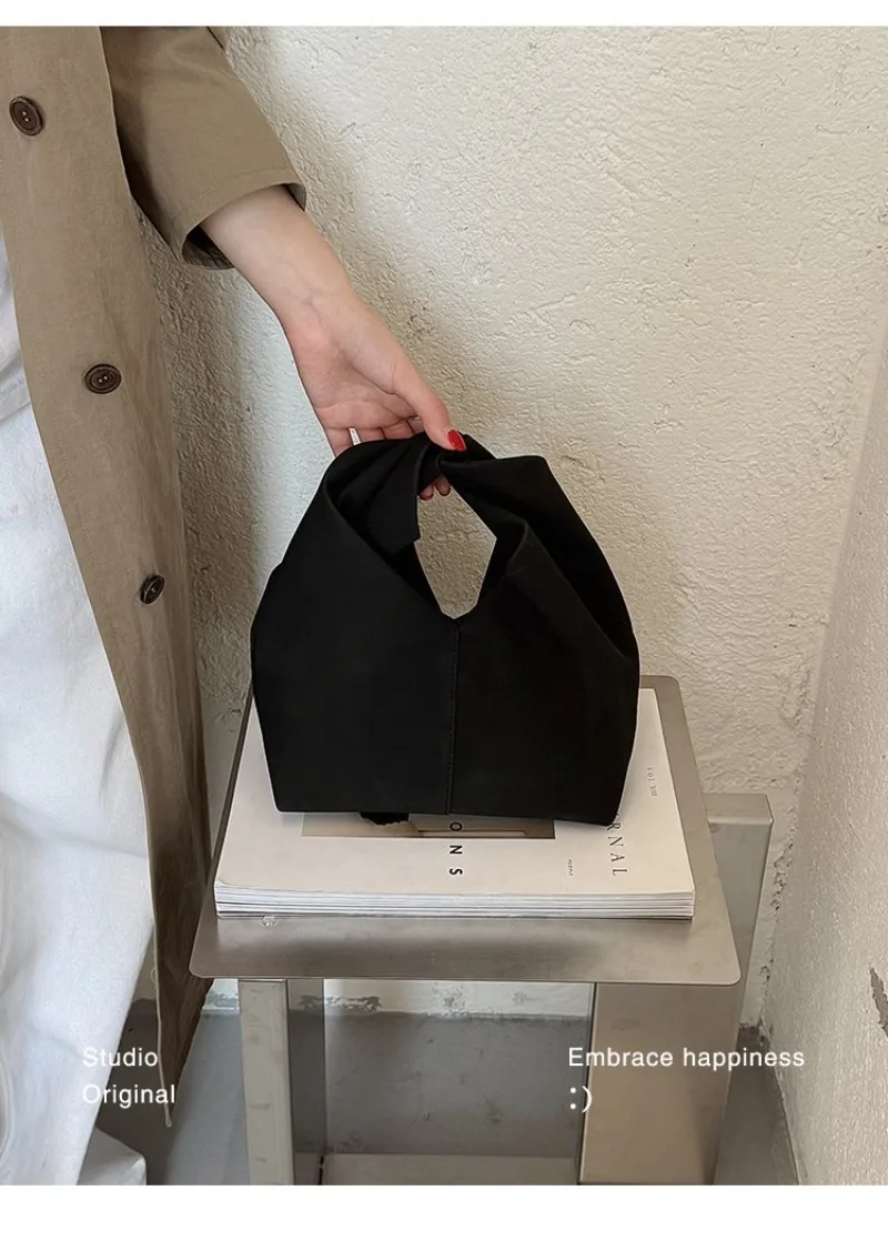 CEEKAY Wildleder-Handtasche im Hobo-Stil mit Perlenanhänger, Metallring, dünnem Riemen, vielseitig einsetzbar für den Alltag, Pendeln und Freizeit, große Kapazität – Detail 15