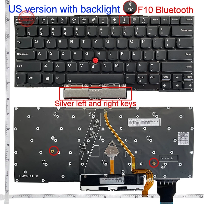 Клавиатура для ноутбука Lenovo ThinkPad X1 Carbon 7-го поколения 2019 года X1 Carbon 8-го поколения 2020 года