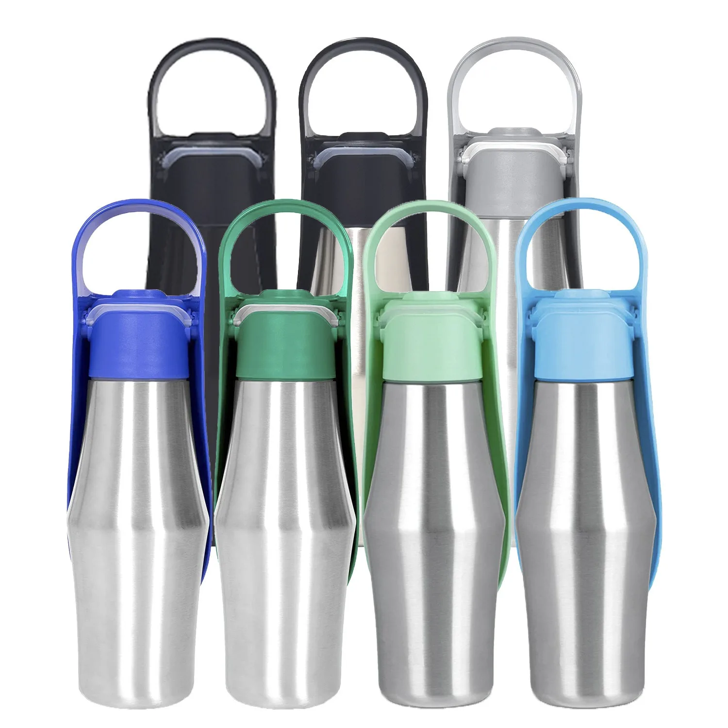 Portable Pet Water Bottle, Stainless Steel Dispenser, Leak-proof, Dogs, Outdoor