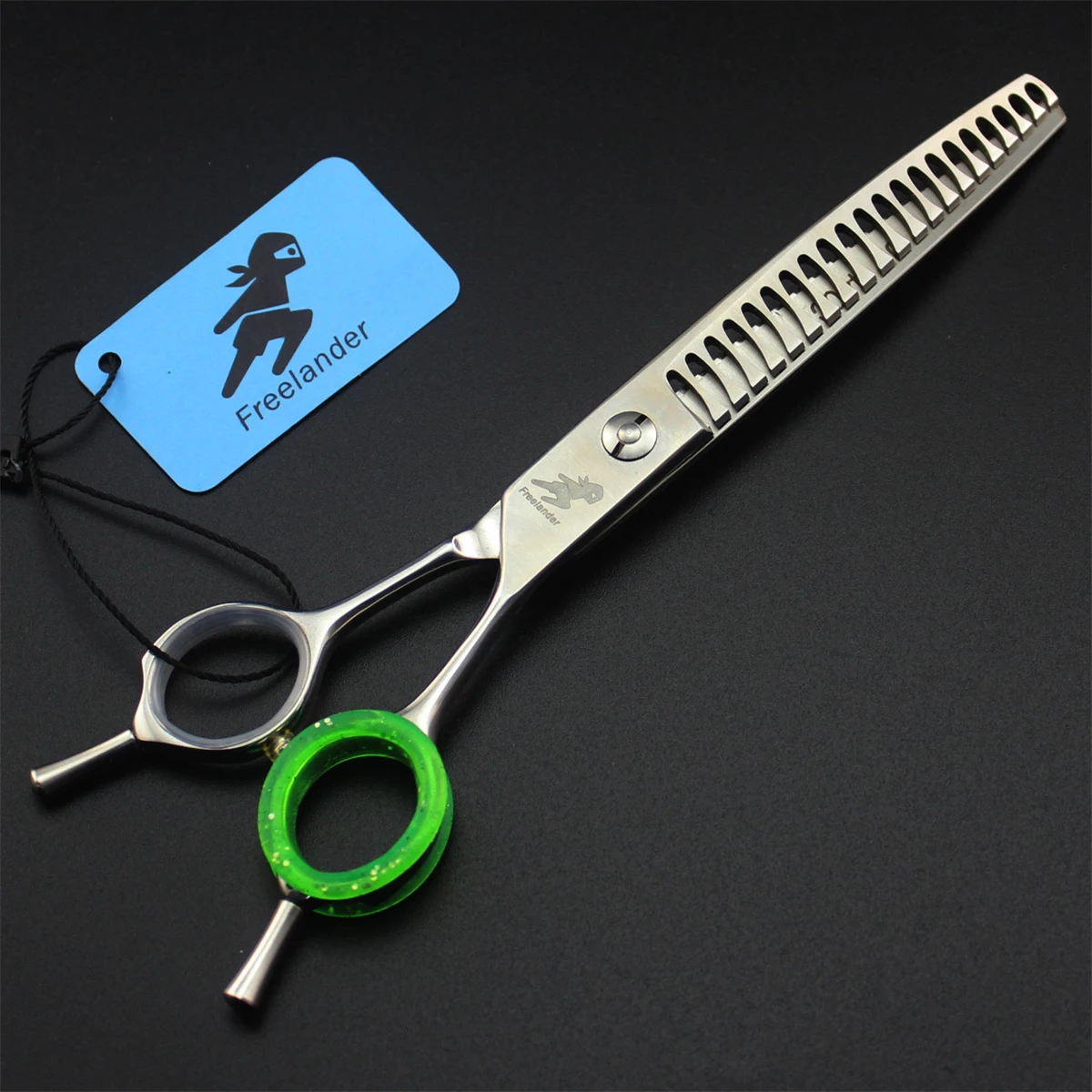 Dog Thinning Scissors Professional 7” JP 440C Curved Thinning Scissors Bend Down Chunker Shears Pet Hairdressing Scissors 11#