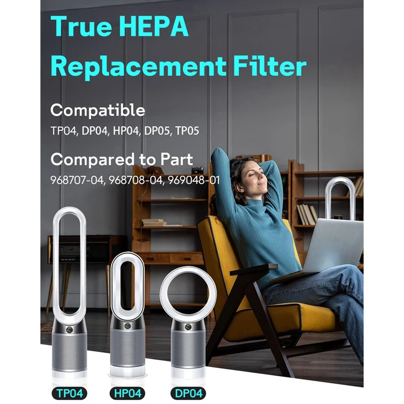 HP07 Filter Replacement 2-In-1 HEPA Carbon Filter For Dyson Air Purifier Filter TP07 HP07 360° Combi Glass Humidify Fan