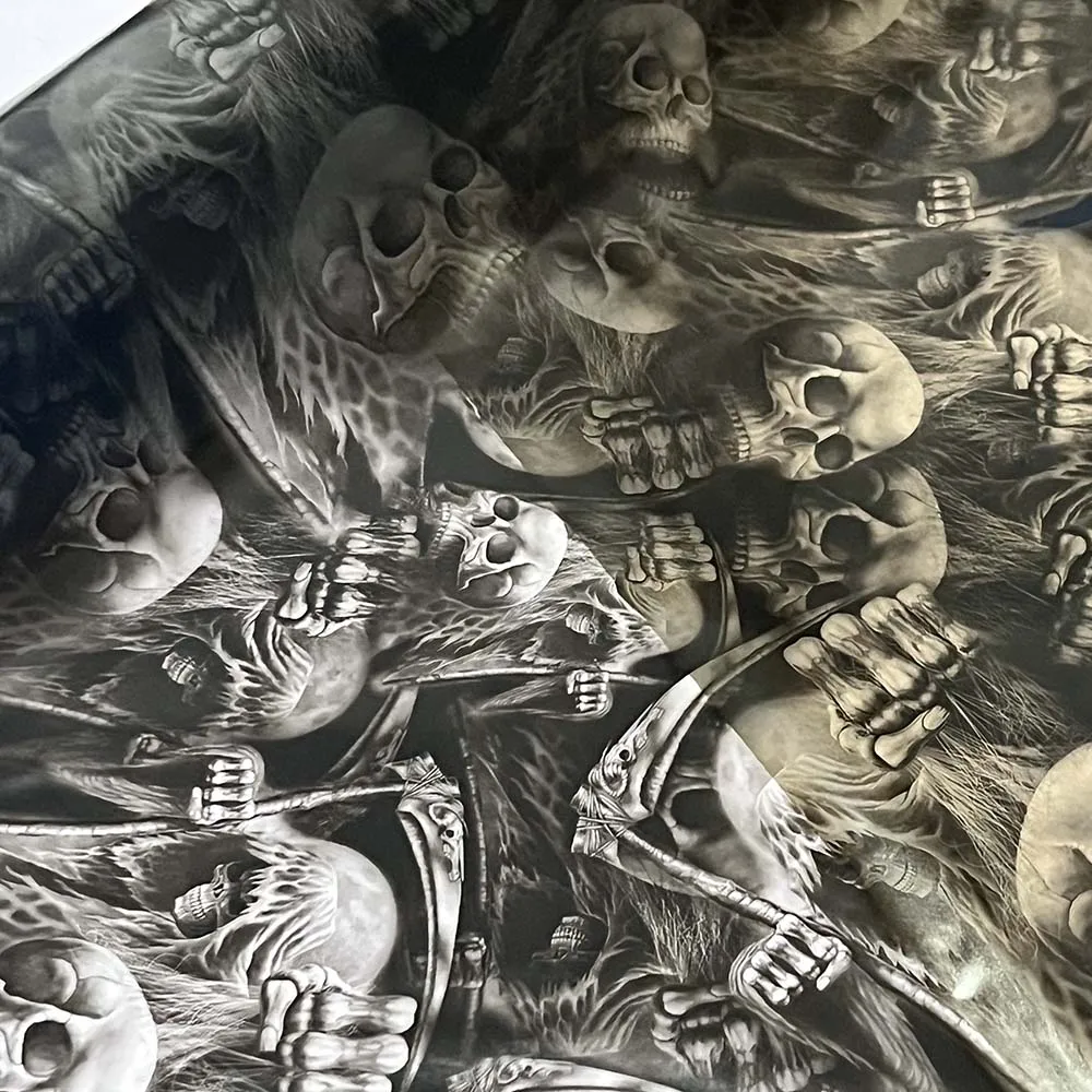 

10M Length Hydrographic Films Witch Skull Water Transfer Printing Width 100cm Liquid Image Film