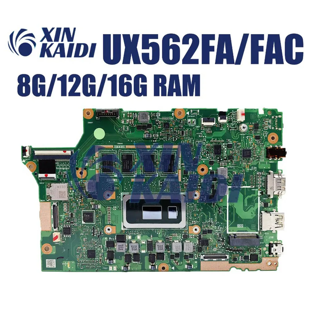 

UX562FAC Laptop Motherboard For ASUS ZenBook UX562F UX562FA Q526FA Q526FAC Mainboard I5 I7 CPU 8G 12G 16G RAM Systemboard