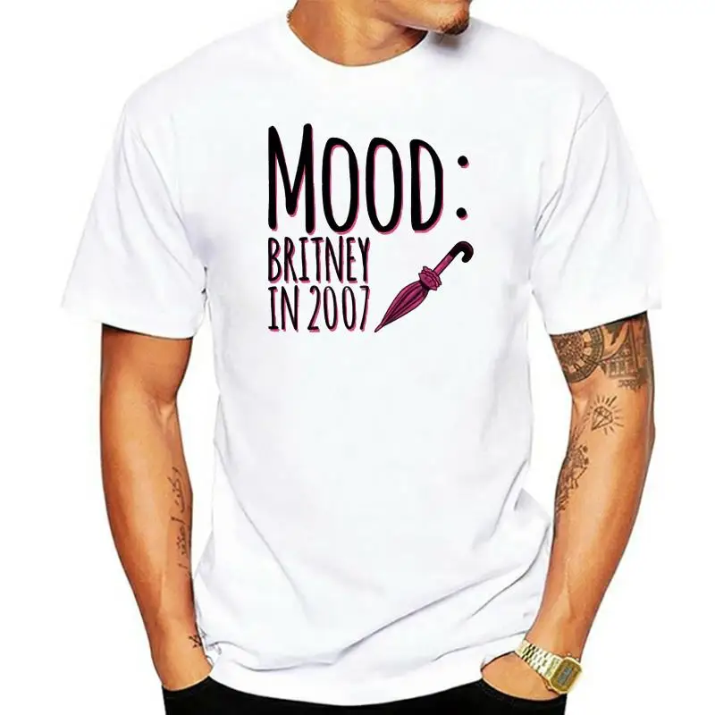 Men tshirt Short sleeve Britney Mood   Britney Spears   T Shirt  One neck Women t-shirt